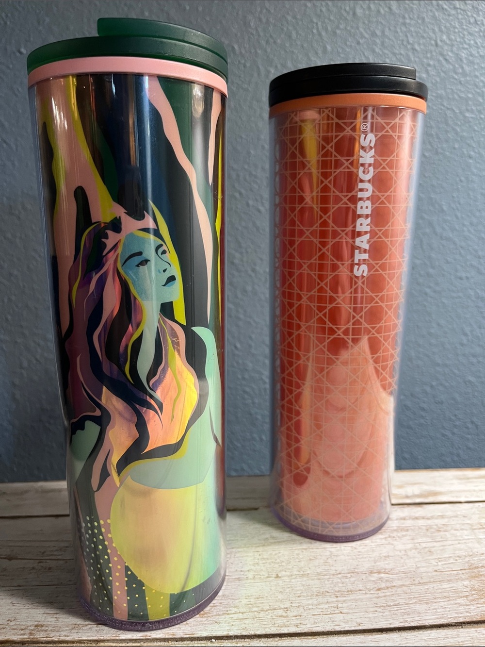 Set 2 Starbucks Tumblers Hot or Cold Drinkware Insulated
